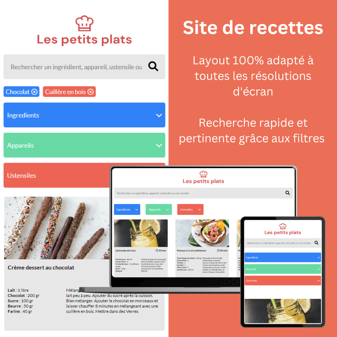 image d'un site internet de cuisine