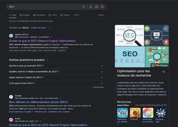 SEO image d'une recherche SEO